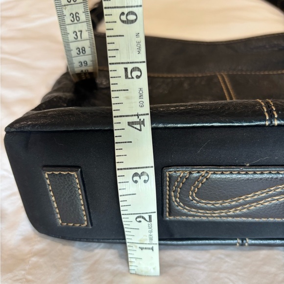 The SAK Black Leather Shoulder Bag w/outside phone pocket - Picture 8 of 9